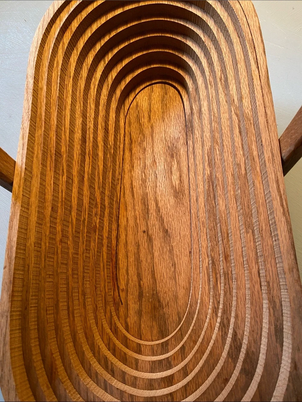 Vintage Handmade Oak Collapsible Basket